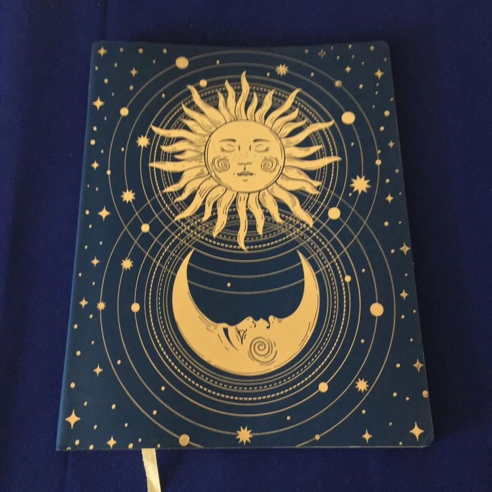 Sun & Moon Celestial Faux Leather Notebook